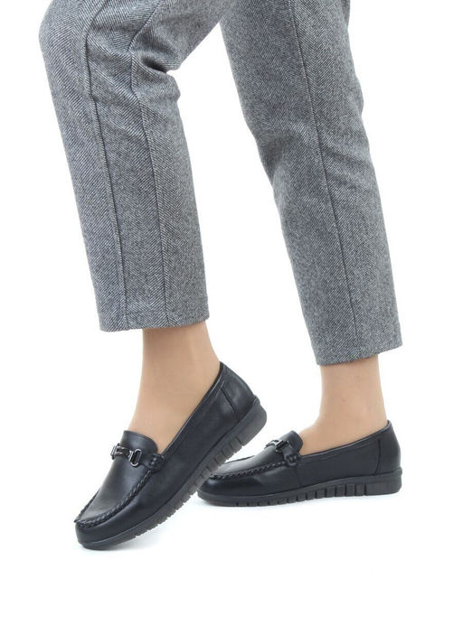 06-DYL121-1 BLACK Туфли женские (натуральная кожа)