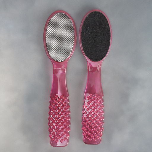 Пилка для пяток, двусторонняя, металлическая/наждачная, 17.5 см, МИКС