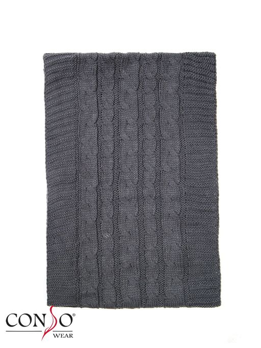 KN180330 - тёмно-серый Шарф женский. Размер 30х100 см