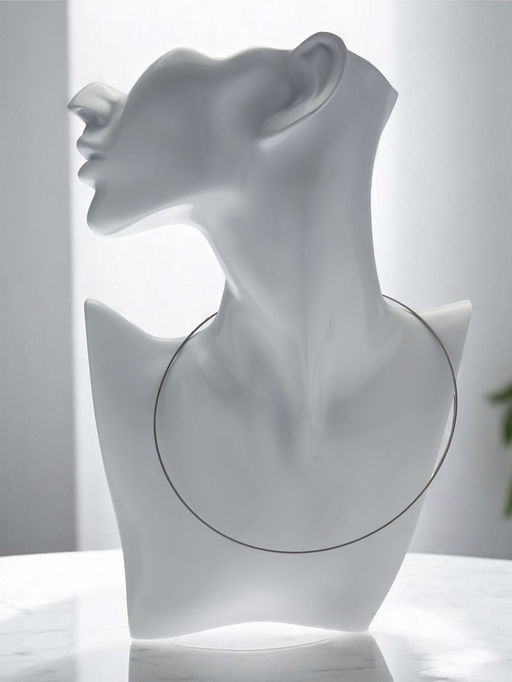 Основа для колье (чокер) с замком, 1 мм, набор 5 шт., цвет стальной, 45 см