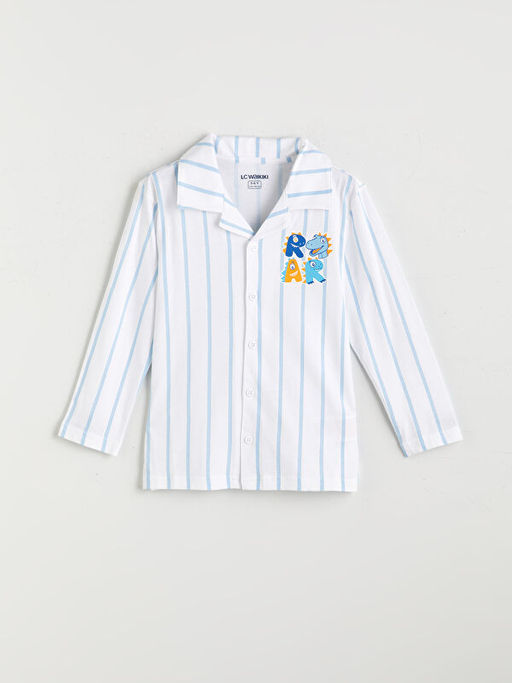 G?mlek Yaka Erkek ?ocuk Pijama Tak?m?
