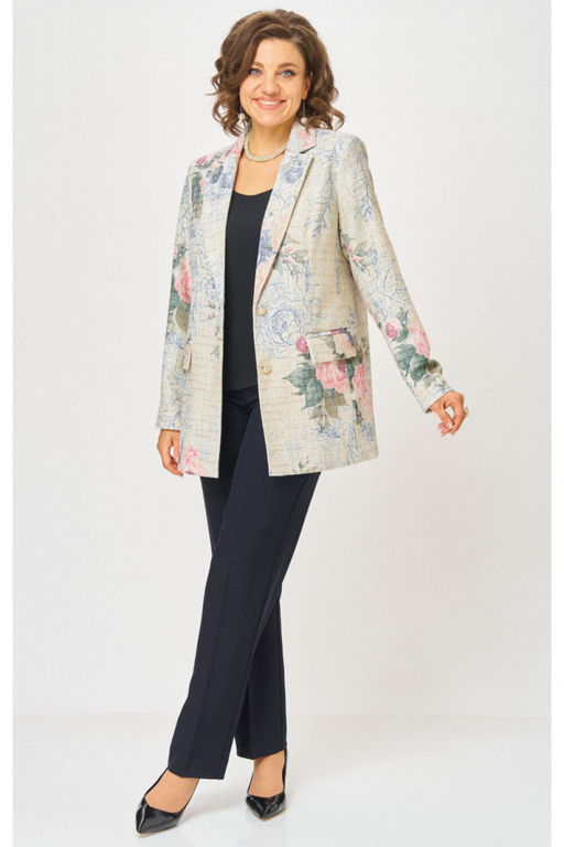 Жакет БелЭльСтиль 762 молочный твид фото 4