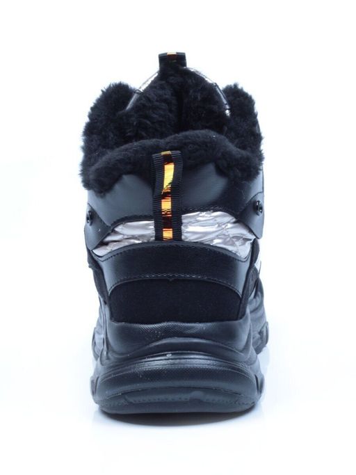 04-8524-3 BLACK Ботинки женские зимние (искусственные материалы) - Фабричный китай фото 8