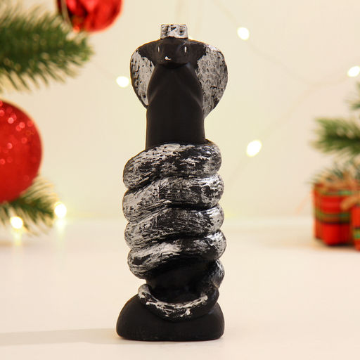 Фигурное мыло Змея королевская Кобра черное, 14 см / 170г - Мыльные штучки фото 2