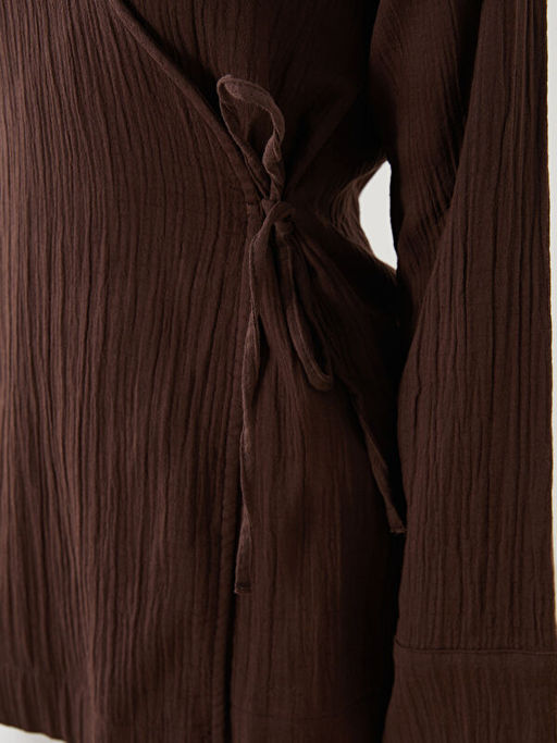 Kruvaze Yaka Dokulu Kad?n Kimono