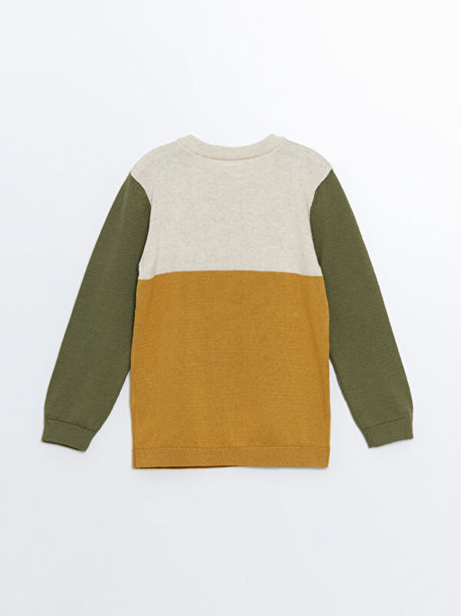 Bisiklet Yaka Nak??l? Erkek Bebek Triko Kazak