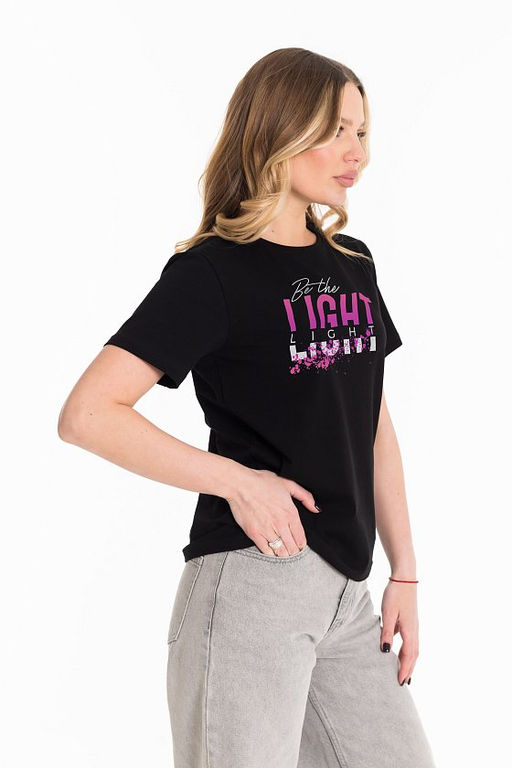 Футболка М326052Па черный - Елена фото 3