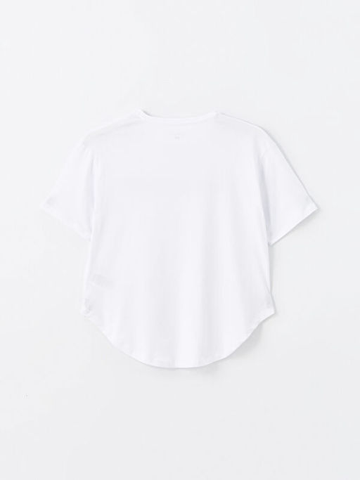 Bisiklet Yaka Bask?l? Kad?n Spor Ti??rt - Waikiki фото 2