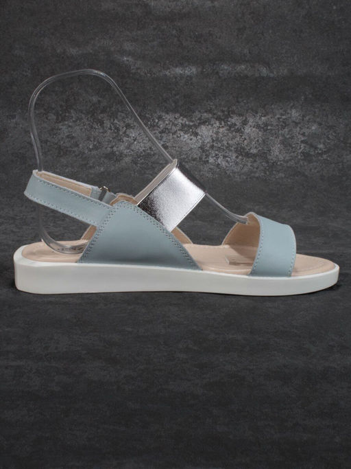 08-PED77-4 BLUE/GRAY Босоножки женские (натуральная кожа) - No name фото 10