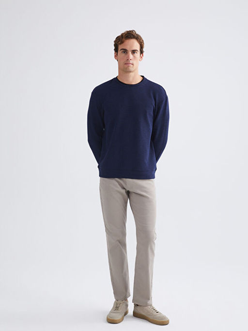 Bisiklet Yaka Erkek Sweatshirt