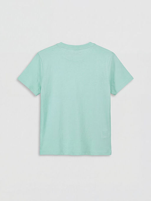 Bisiklet Yaka Bask?l? Erkek ?ocuk Ti??rt