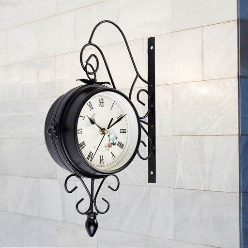 Часы настенные интерьерные «Весенние», двусторонние, на подвесе, плавный ход, 34.5×22 см, d=11 см, от батареек 2хАА