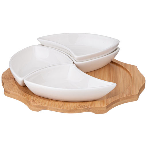 МЕНАЖНИЦА LEFARD NATIVE 4 СЕКЦИИ НА ДЕРЕВ.ПОДСТАВКЕ 24,2*4 СМ  фото 4