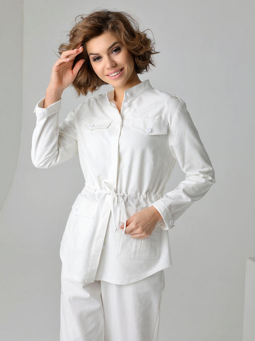 23217 Жакет белый - Dizzyway фото 3