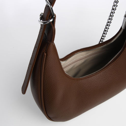 Сумка женская хобо на молнии, цвет коричневый - Textura фото 9