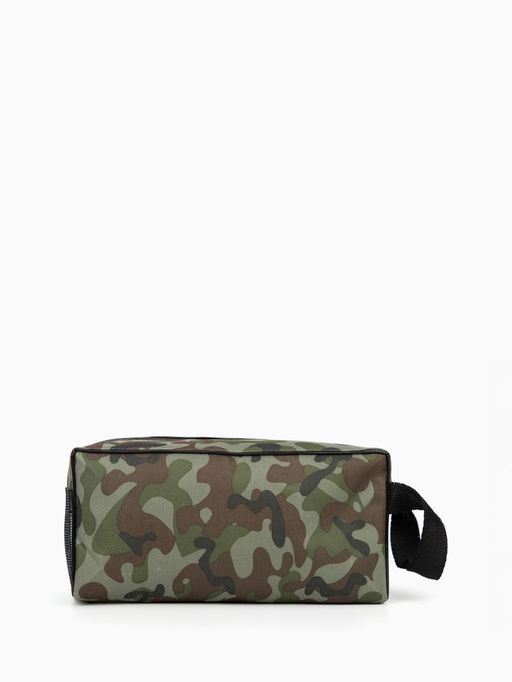 Косметичка на молнии мужская, с ручкой, с принтом Камуфляж, зелёная/хаки - Simaland фото 2