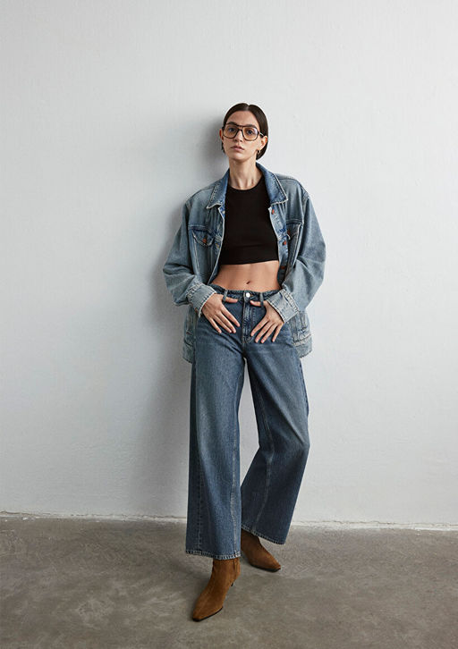 Siena Iconic Puslu Indigo Mavisi Jean Pantolon