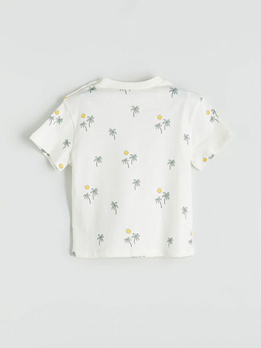 Bisiklet Yaka Bask?l? Erkek Bebek Ti??rt