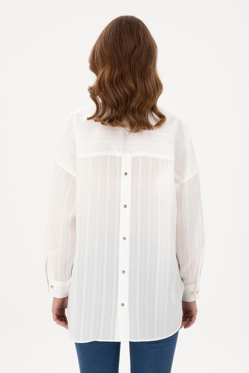 Женская белая рубашка с длинным рукавом Дополнительная скидка 11% в корзине - U.s. polo assn фото 5