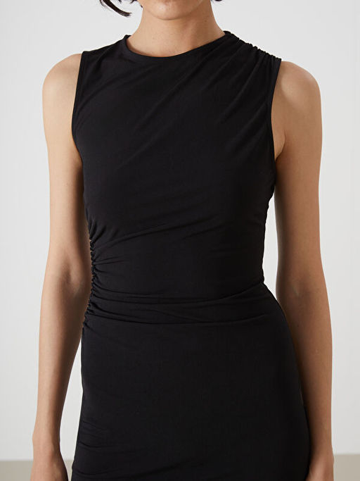 Bisiklet Yaka Elbise