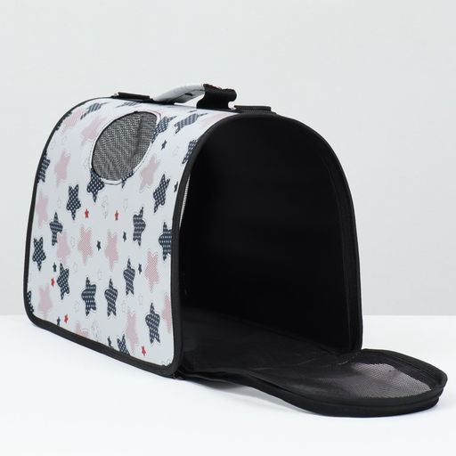 Сумка-переноска каркасная Звёзды, размер M, 40 х 21 х 27 см - Пижон фото 8