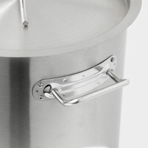 Кастрюля Hanna Knövell, 20 л, d=32.5 см, h=31 см, толщина 0.8 мм, с крышкой, капсульное дно, индукция, нержавеющая сталь, хромированная