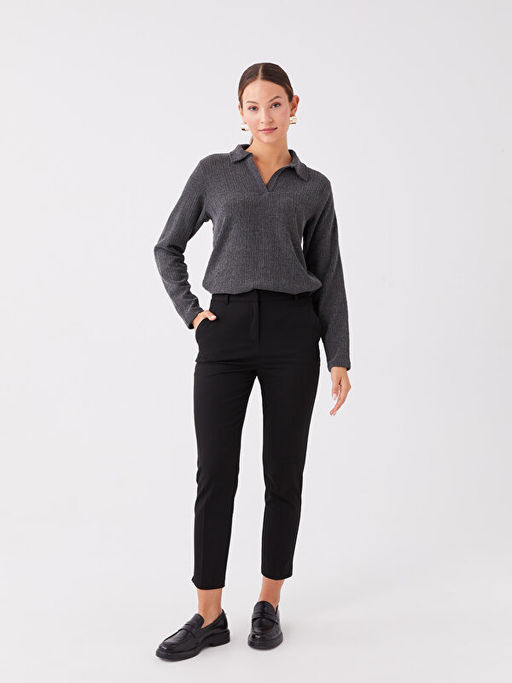 Kad?n Dar Fit D?z Pantolon