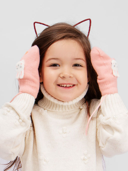 Варежки детские на шнурке Kim Lin  фото 4