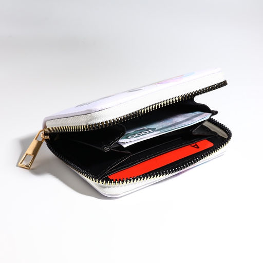 Кошелёк на молнии «Зебра», белый