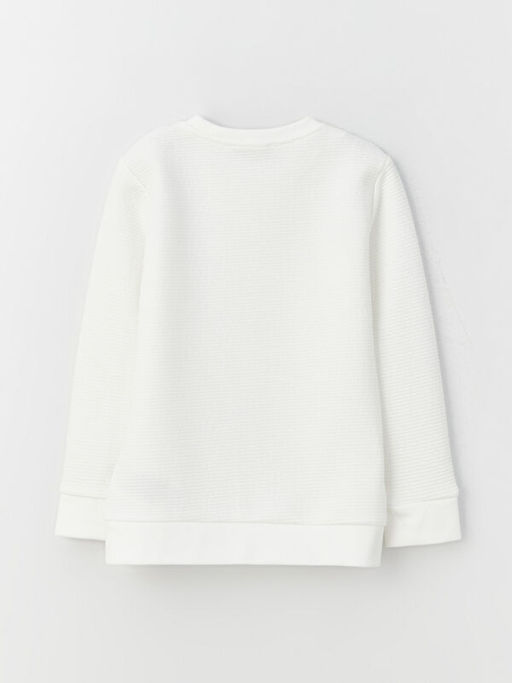 Bisiklet Yaka Uzun Kollu Erkek ?ocuk Sweatshirt - Waikiki фото 3