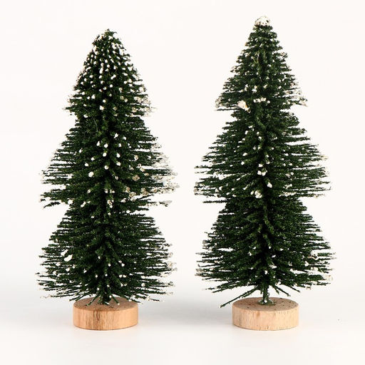 Миниатюра кукольная «Ёлочка со снегом», набор 2 шт., размер 1 шт. — 14×6×6 см