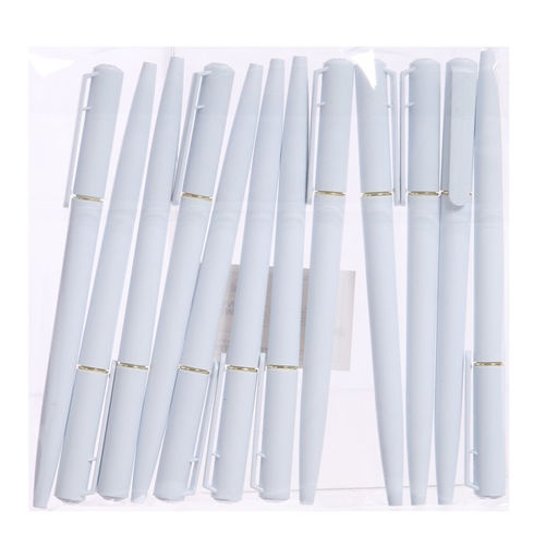 Цена за 12 шт. Ручка шариковая поворотная, 0.5 мм, стержень синий, белый корпус