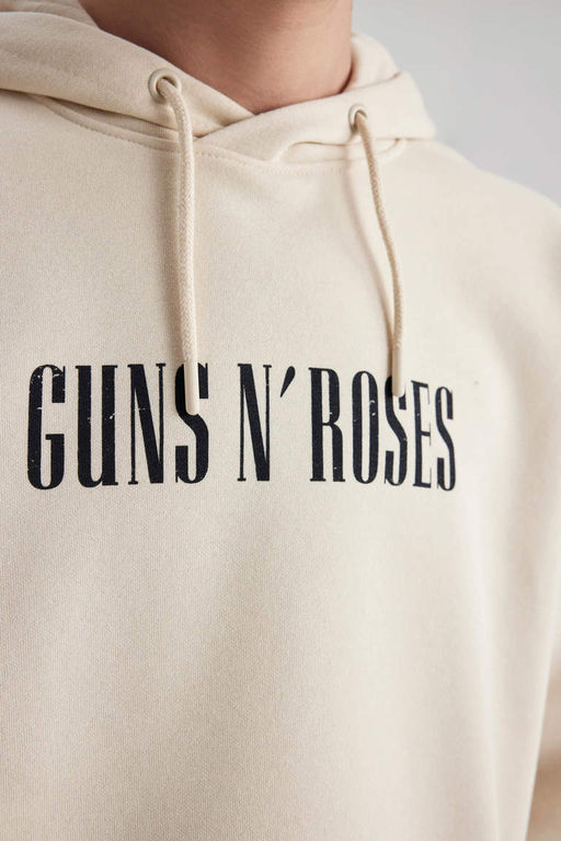 Толстовка свободного кроя с капюшоном Guns N Roses - Defacto фото 6