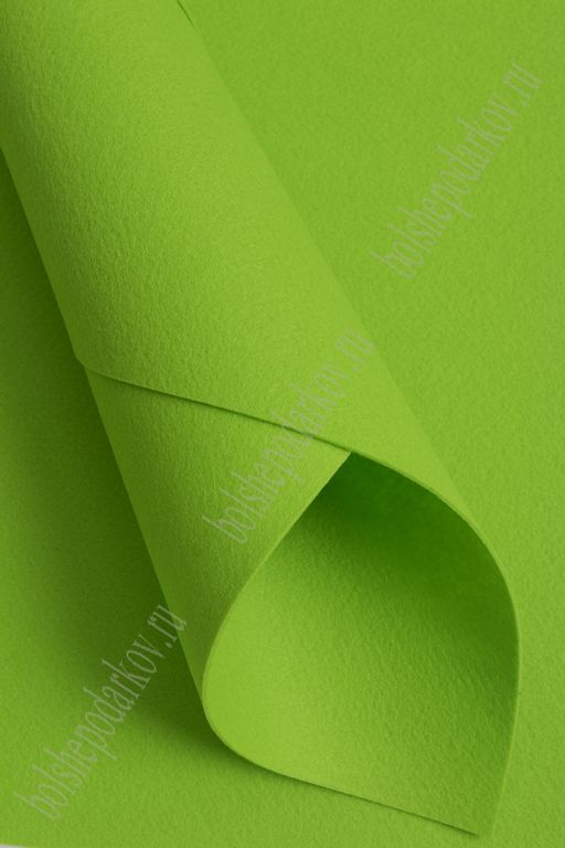 Фетр жесткий 1,2 мм, Корея Solitone 40*55 см (5 шт) салатовый №933