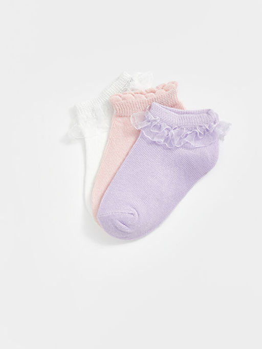 Basic K?z Bebek Patik ?orap 3l?