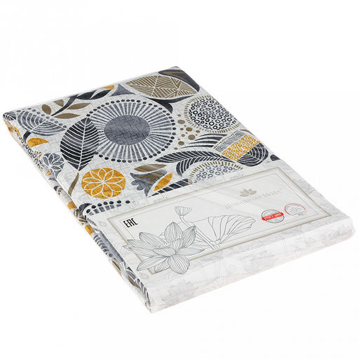 Скатерть 220х145см "Марракеш", длина стола до 180см, на 8-10 персон, рогожка, хлопок 171г/м2, упаковка классическая 28х41см, "Домашняя мода" (Россия)