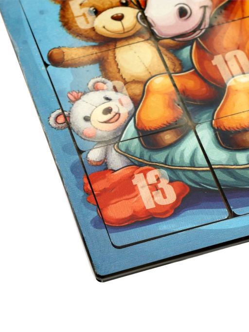 Настольная игра логическая «Пятнашки. Лошадка с игрушками», 22×22 см, головоломка