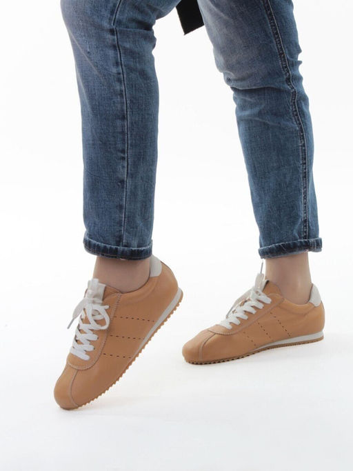 03-908396-5 DK. BEIGE Кеды женские (натуральная кожа)