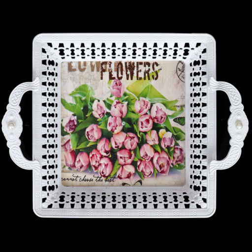 Поднос квадратный с ручками 26 см / JCA508H /уп 60/ - Галеонтрейд фото 7