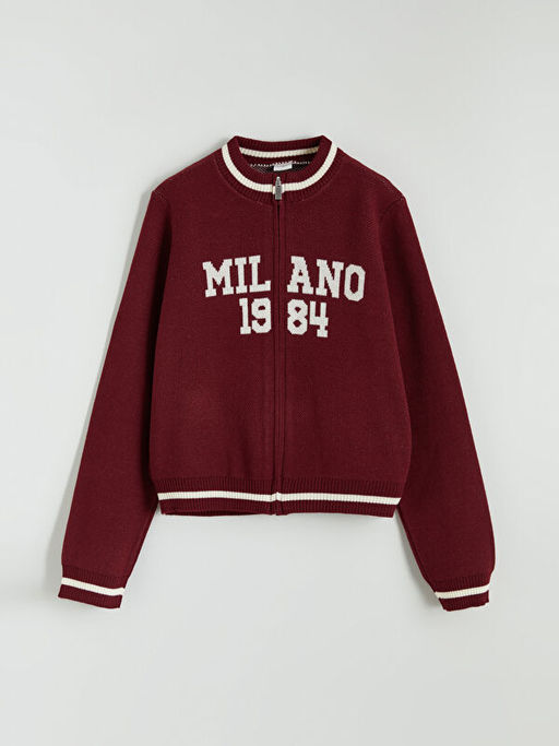 Bisiklet Yaka Milano Desenli K?z ?ocuk Triko H?rka