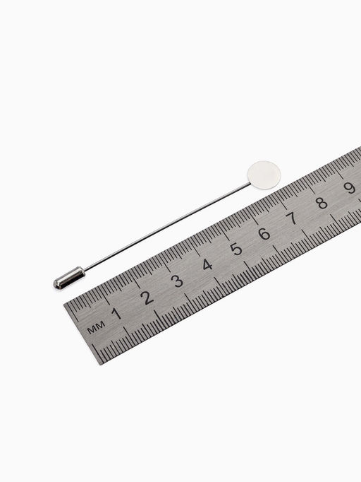 Основа Брошь-игла L= 7.5 см, площадка 1 см (набор 5 шт.), цвет серебро