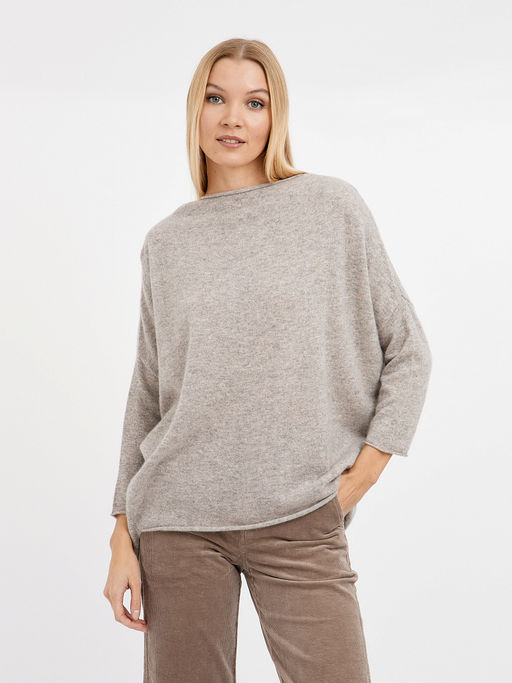 джемпер женский из кашемира с вырезом лодочка - Glenfield фото 3