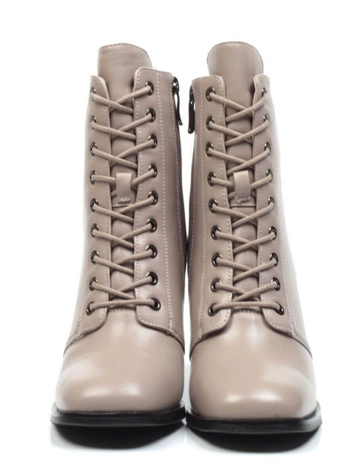 04-E29W-15HK BEIGE Ботинки зимние женские (натуральная кожа, натуральный мех)