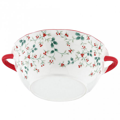 Илекс Салатник фарфоровый 1,4л, 24,5х20,2х8,6см, фигурный, с ручками, с деколью, отводка, в коробке (Китай) - Домашняя мода фото 5