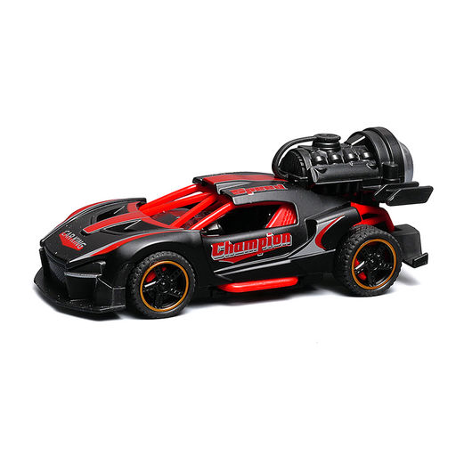 Гоночная машинка свет, звук с имитацией дыма, 1:32, Fast Racers, чёрная