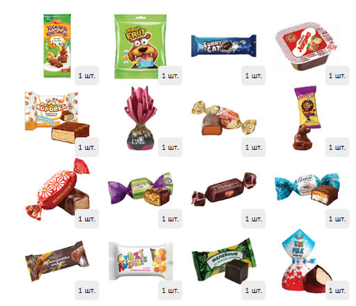 Посылка Озорники 1000 г. фанера - Сладкий мир фото 2