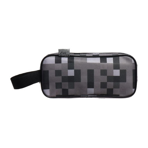 Пенал школьный, текстиль, 2 отделения, 22×10×7 см «Пиксельный мир»