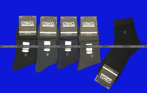 Цена за 12 пар. OSKO носки мужские с лайкрой УКОРОЧЕННЫЕ арт. В 2311 (2315, 2314) ЧЕРНЫЕ 41-47 (фактический размер 41-44) - For you фото 5