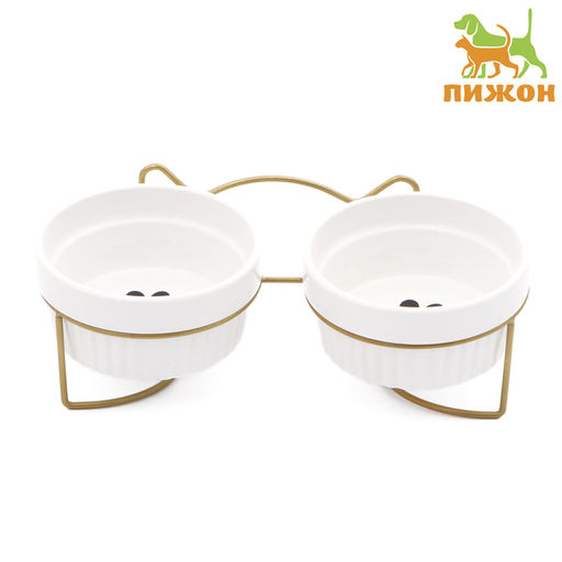 Миски керамические на подставке 2250 мл - Пижон фото 2