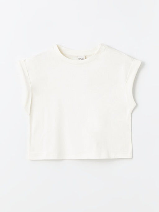 Bisiklet Yaka Basic K?sa Kollu K?z ?ocuk Ti??rt